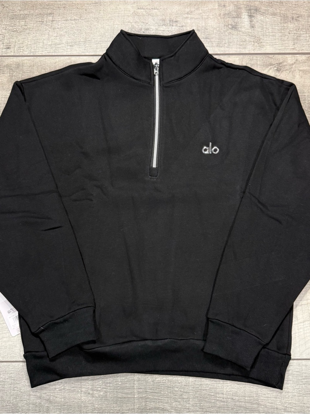 Alo Men's Black Quarter-Zip Pullover Sweatshirt